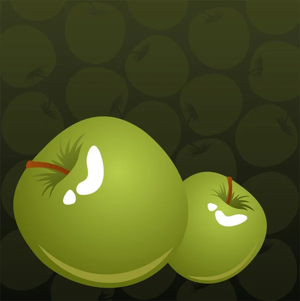 Två gröna äpplen — Stockfoto