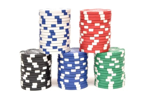 Pokerchips spielen — Stockfoto