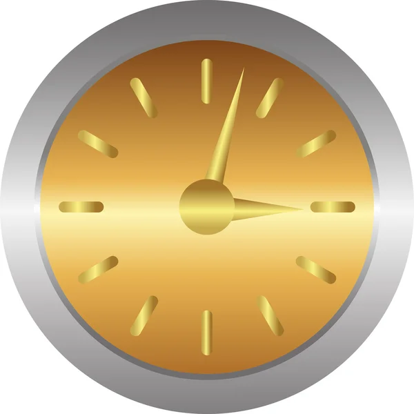 Eine goldene Uhr — Stockvektor