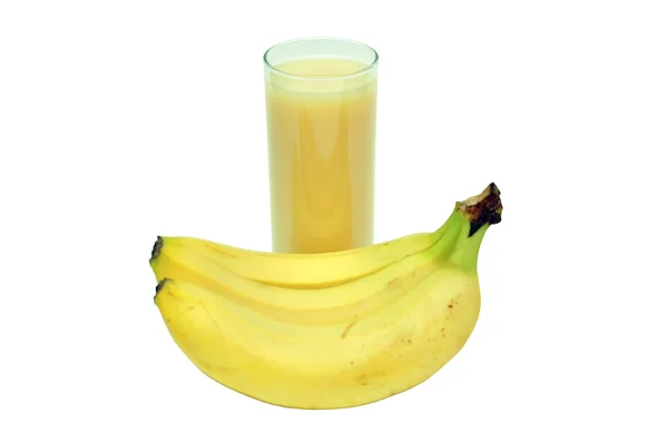 Банановий сік і банани — стокове фото