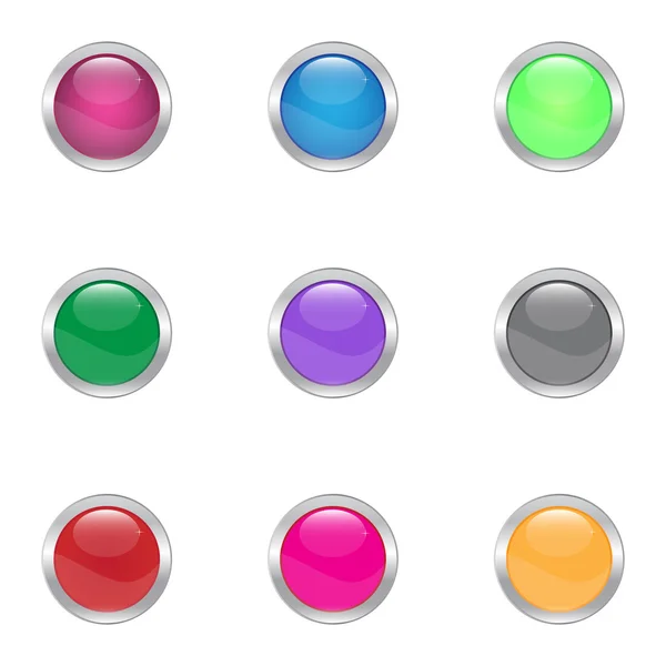 Colored buttons — Stock Vector