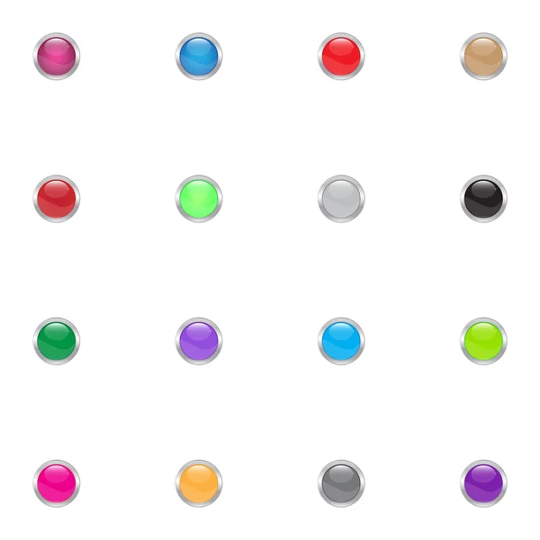 Colored buttons — Stock Vector