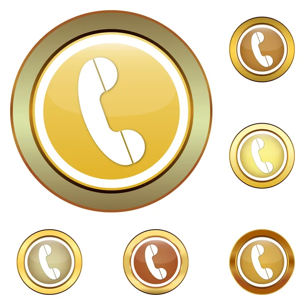 Кнопки с изображением телефона — стоковый вектор