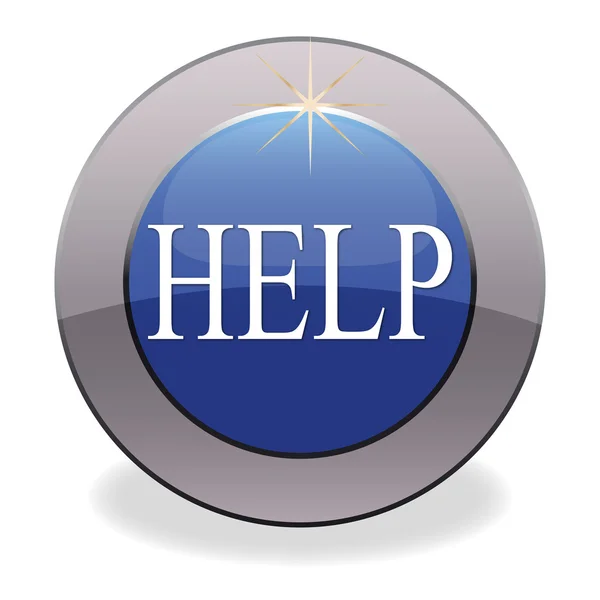 Botón etiquetado "Ayuda " — Vector de stock