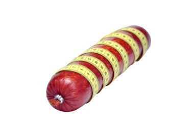 Sausage and measuring tape clipart