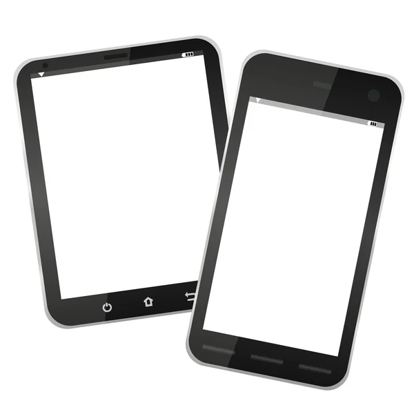 Tablet en mobiele telefoon — Stockvector