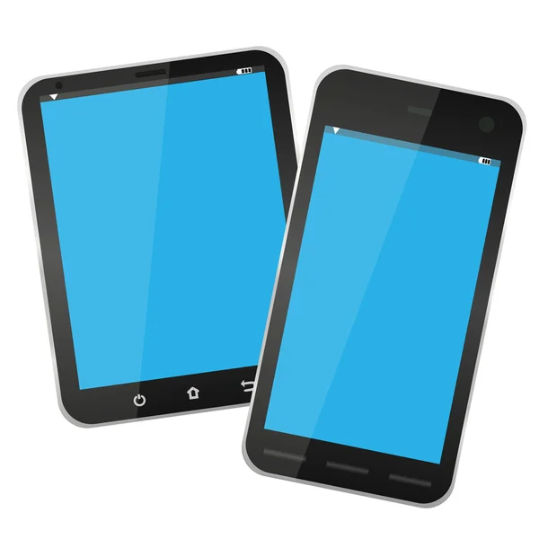 Tablet PC y teléfono móvil — Vector de stock