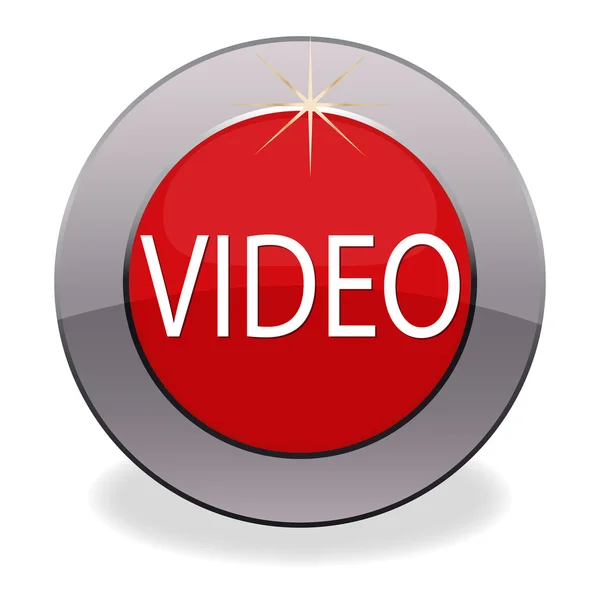 Internet knop met het label "video" — Stockvector
