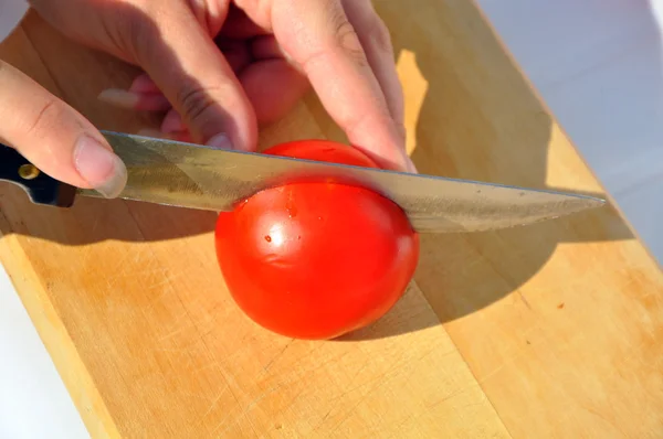 Tomates cortados em fatias — Fotografia de Stock