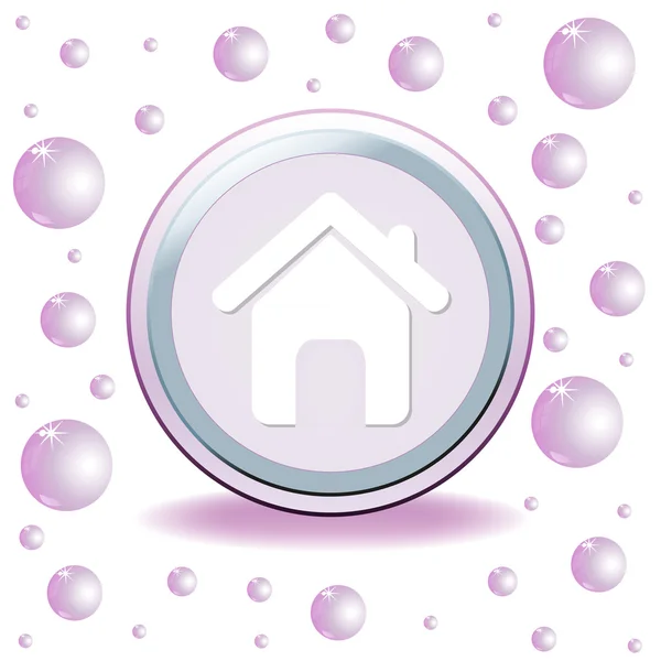 Logo avec une photo de la maison — Image vectorielle