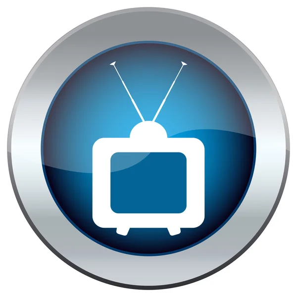 Tv görüntüsü ile düğme — Stok Vektör