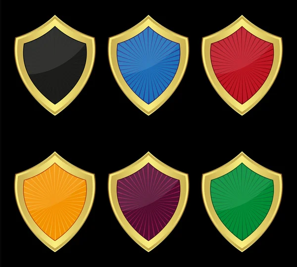 Conjunto de escudos — Vector de stock