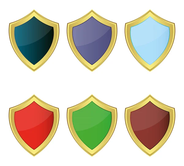 Set of shields — Stock Vector