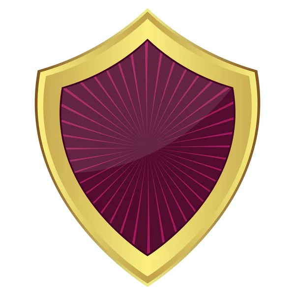 紫色の盾 — ストックベクタ