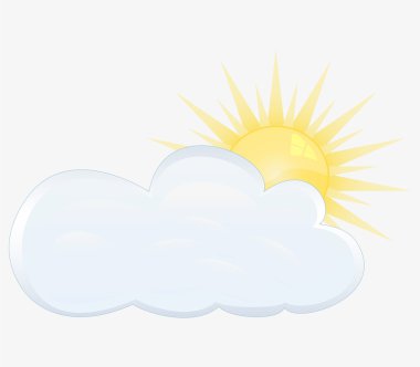 Partly cloudy clipart