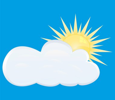 Partly cloudy clipart