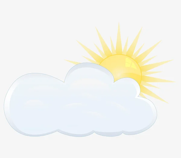 Partly cloudy — Stock Vector