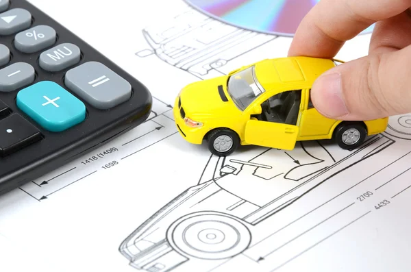 Car blueprint — Stock Photo, Image