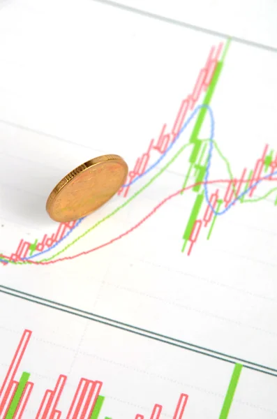 Pénzügyi grafikon — Stock Fotó