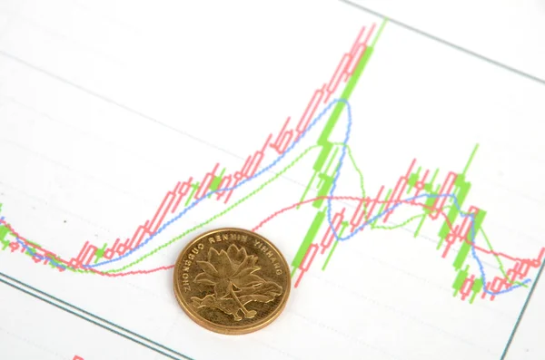 Οικονομική γράφημα — Φωτογραφία Αρχείου