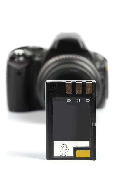 Battery and DSLR — Stock Photo, Image