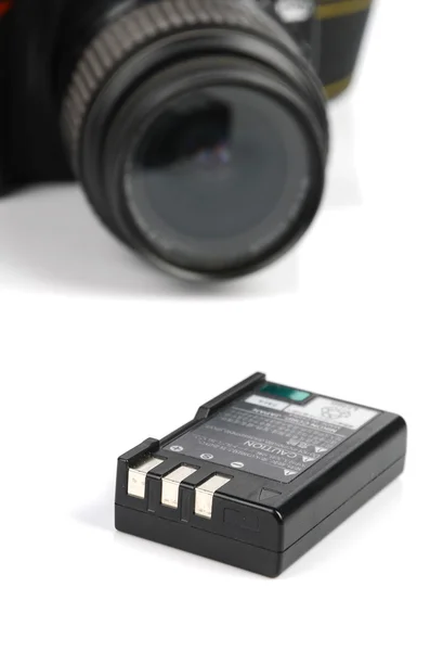 Batteri och dslr — Stockfoto