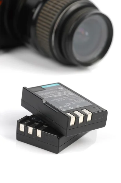 Batterie und DSLR — Stockfoto
