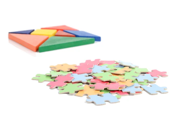 Tangram cinese e puzzle — Foto Stock