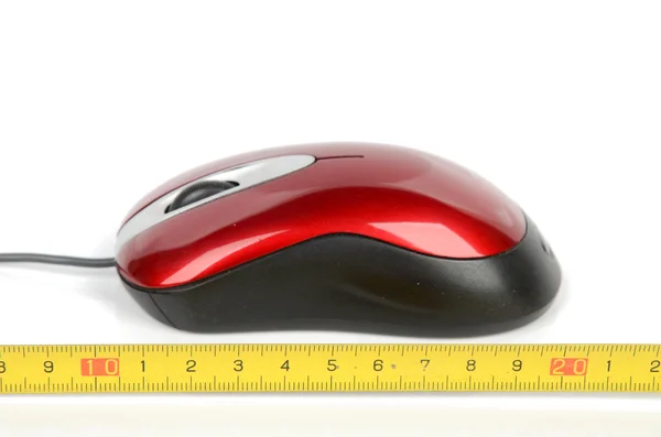 Computer mouse e linea nastro — Foto Stock