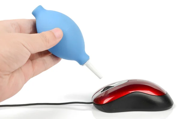 Bilgisayar mouse Temizleme — Stok fotoğraf