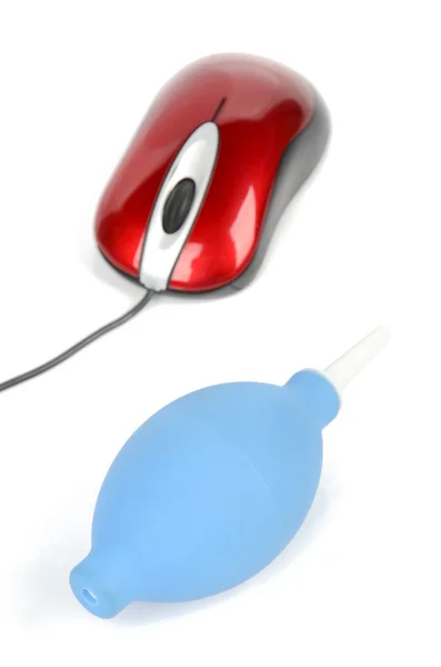 Limpeza do mouse computador — Fotografia de Stock