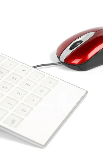 Rekenmachine en computer muis — Stockfoto
