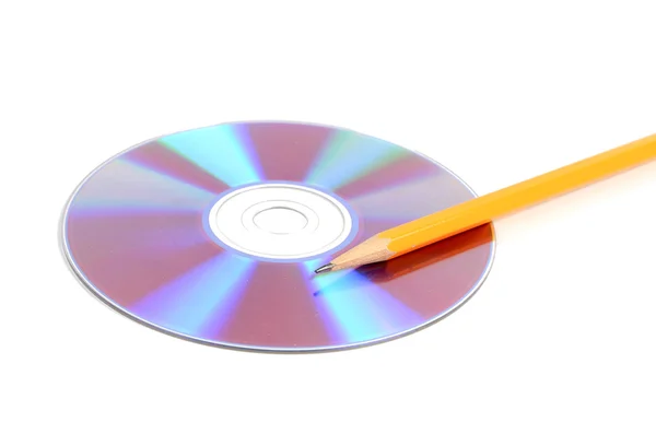 Pencil and DVD — Stock Photo, Image
