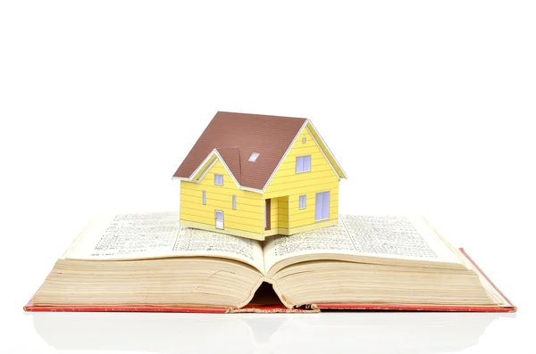 stock image Model house and book