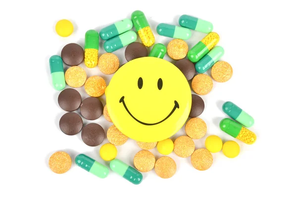 Medicina y sonrisa cara —  Fotos de Stock