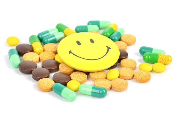 Medycyna i uśmiech na twarzy — Zdjęcie stockowe