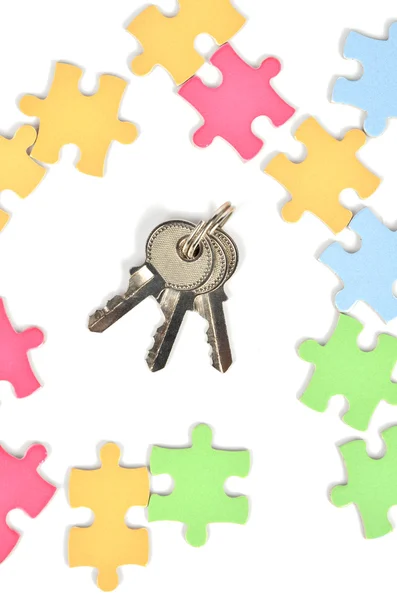 stock image Puzzle and key