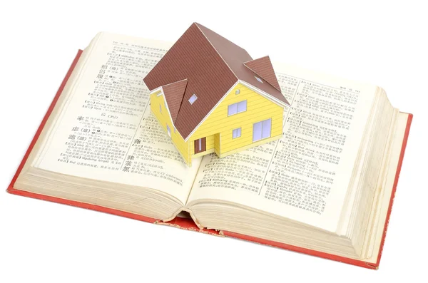 stock image Model house and dictionary