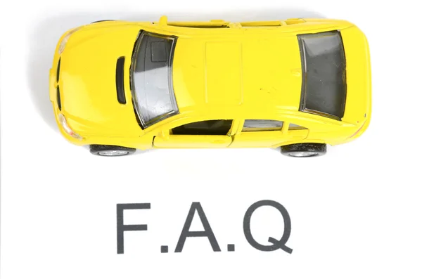Preguntas frecuentes del coche — Foto de Stock