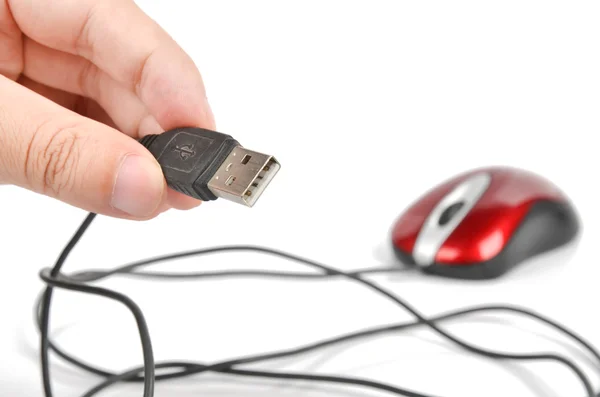 Червоний комп'ютерної миші — стокове фото