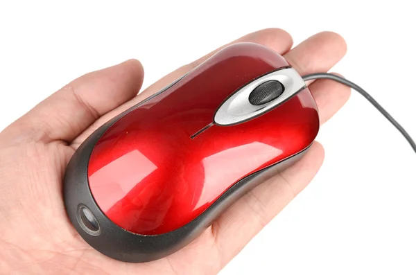 赤のコンピュータ ・ マウス — ストック写真