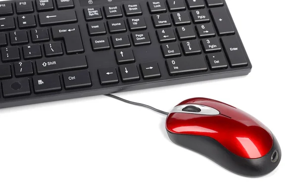 Комп'ютерна миша і клавіатура — стокове фото