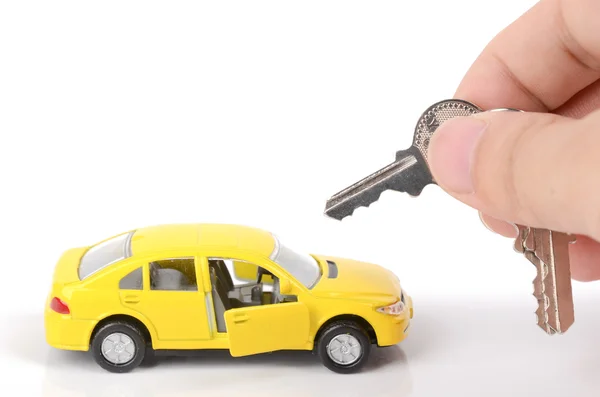 장난감 자동차와 열쇠 — 스톡 사진