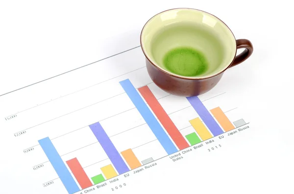 График чая и трендов — стоковое фото