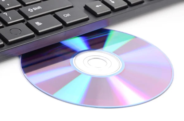 Klawiatura komputer i DVD — Zdjęcie stockowe
