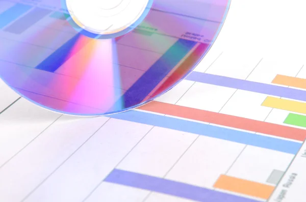 DVD and trend graph — Stock Photo, Image