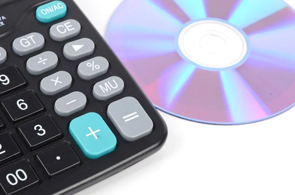 Calculadora e DVD — Fotografia de Stock