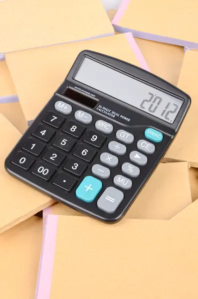Documentos e calculadora — Fotografia de Stock
