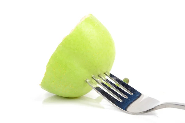 Päron och gaffel — Stockfoto