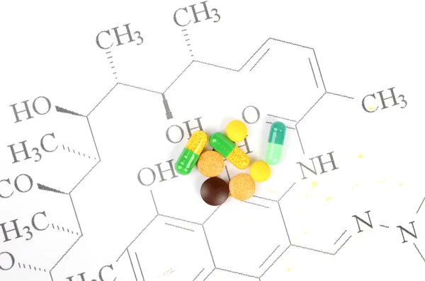 Molekulare Formel und Medizin — Stockfoto